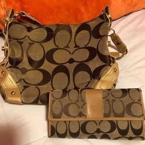 Coach purse and wallet set.